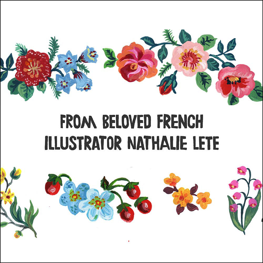 Fancy Fauna Notecards with artwork by Nathalie Lété.