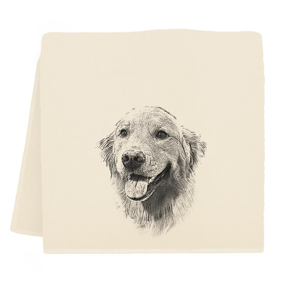 Modified Description: A screen printed Golden Retriever