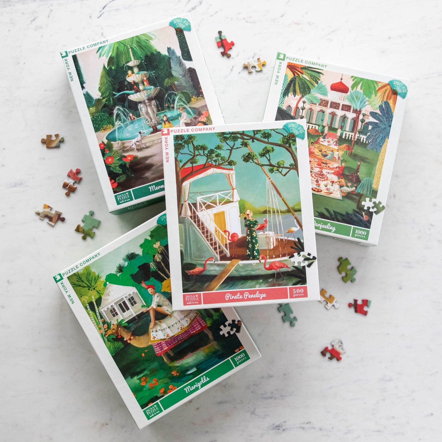 Selfie Mermaid Mermaid Fountain Puzzle by New York Puzzle Company