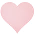 A die-cut paper heart placemat in solid light pink.