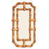 A rectangular die-cut card with an illustrated tan bamboo frame. The center rectangle is blank white for personalization.