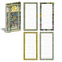 Four John Derian: The Library Notepads featuring antique prints, with vintage bookshelf themes and ornate frame designs.