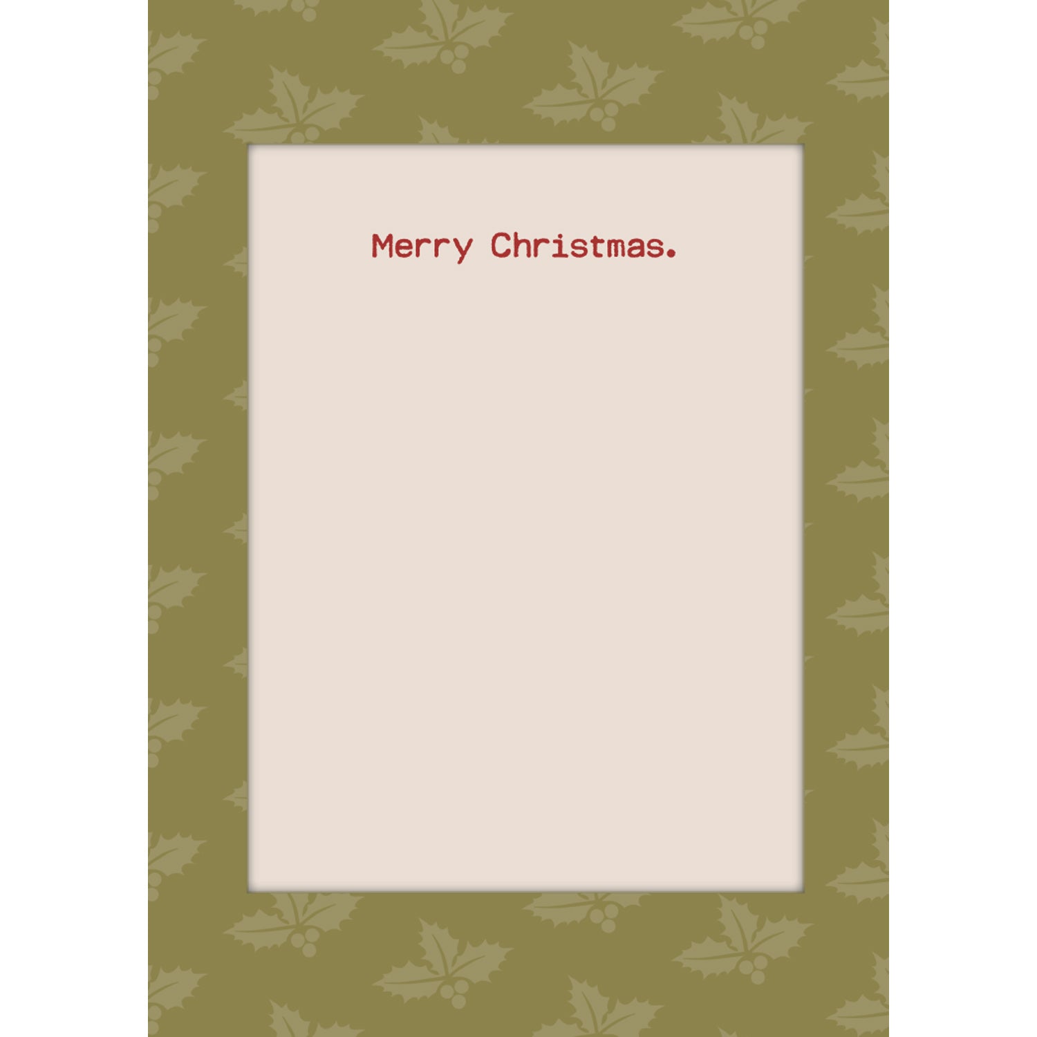 Hummingbird perched on a candy cane with the words "Merry Christmas Comfort & Joy" above it Hester & Cook Comfort & Joy Card.