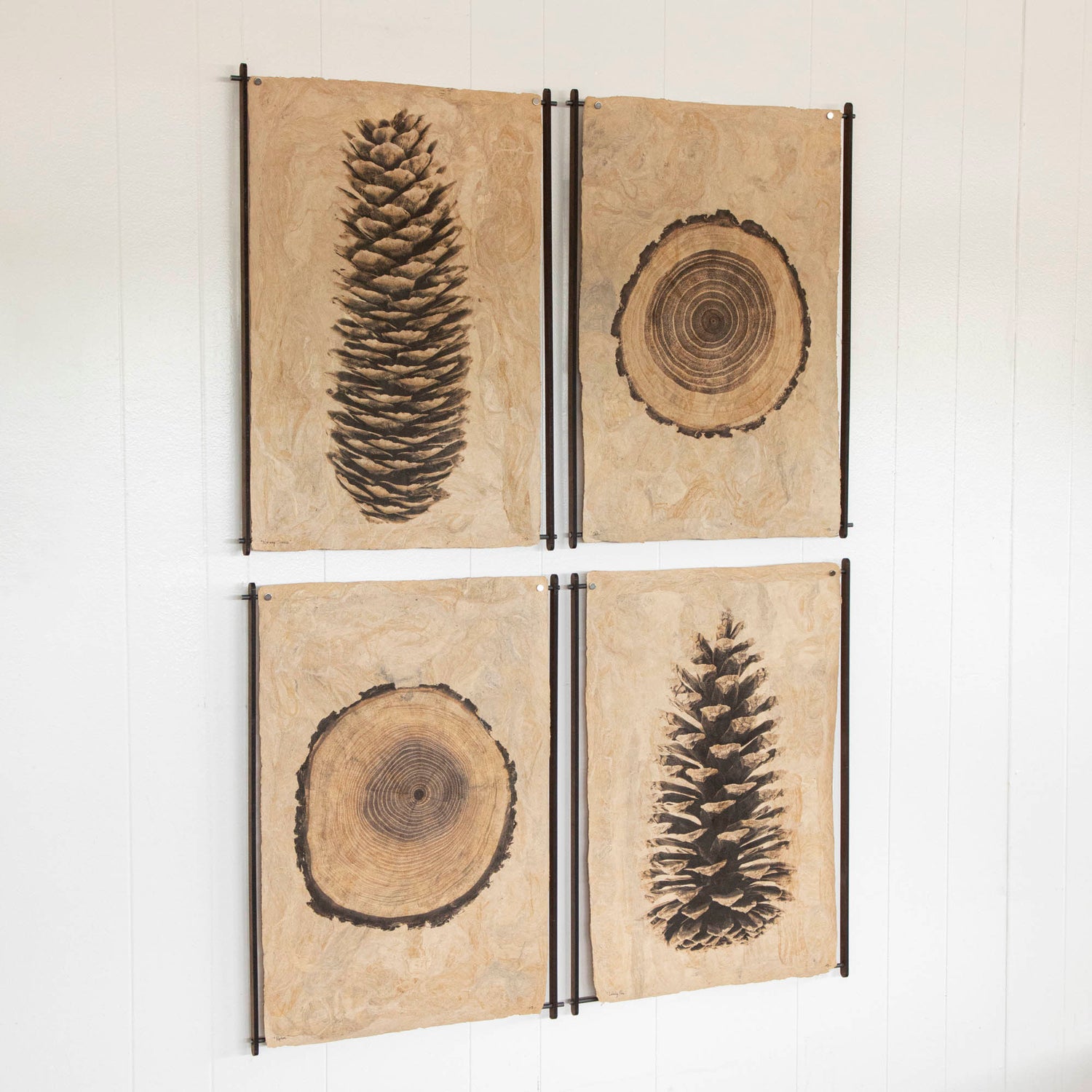 Frameless Wood & Steel Hanger for Amate Sierra Art Prints
