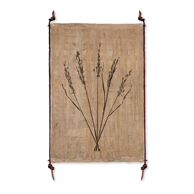 Frameless Leather &amp; Steel Hanger for Amate Sierra Art Prints