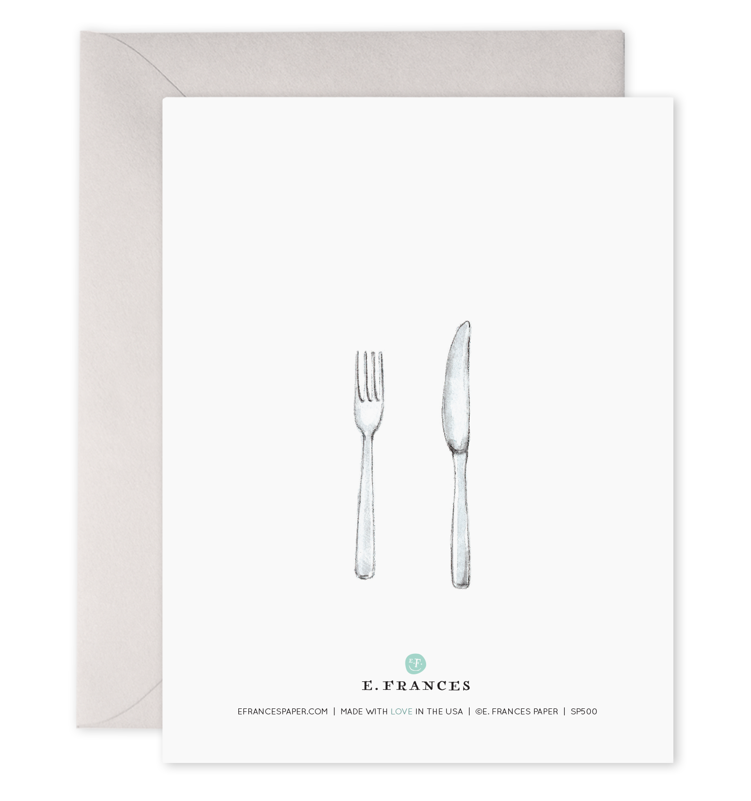Illustration of salt and pepper shakers on E. Frances&