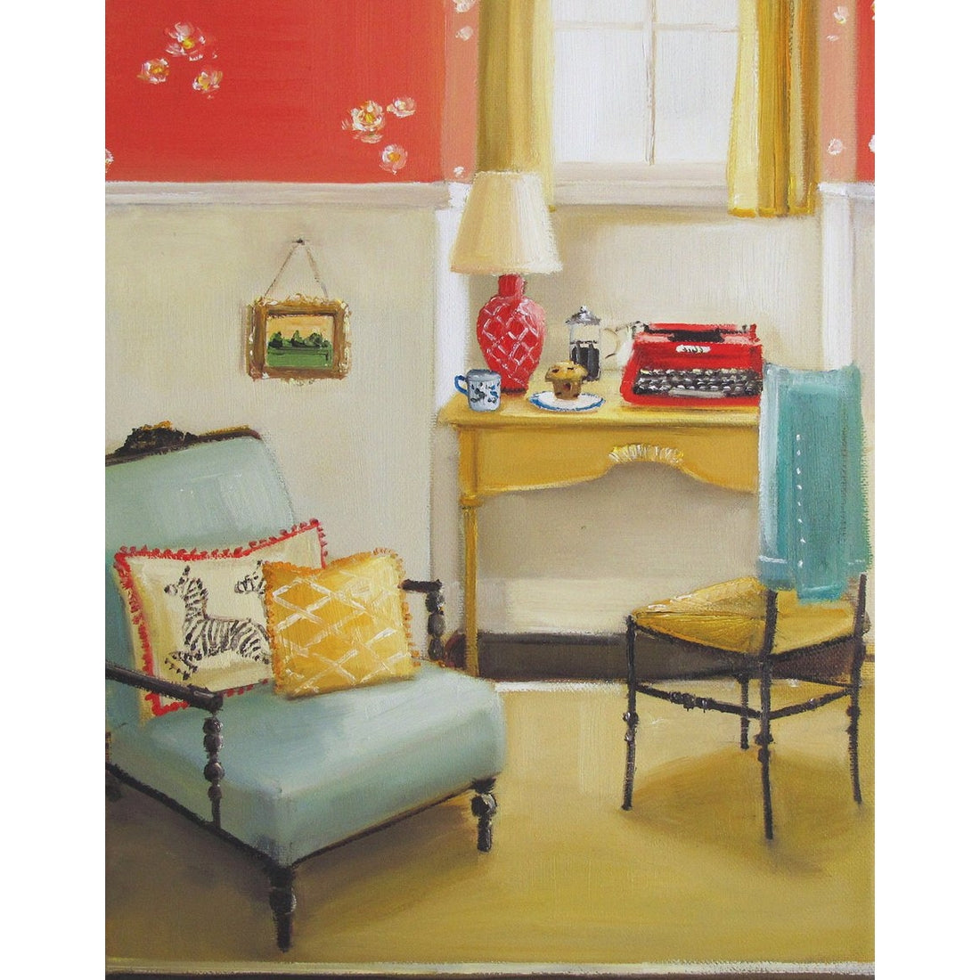 Black Coffee and a Blueberry Muffin Small Art Print