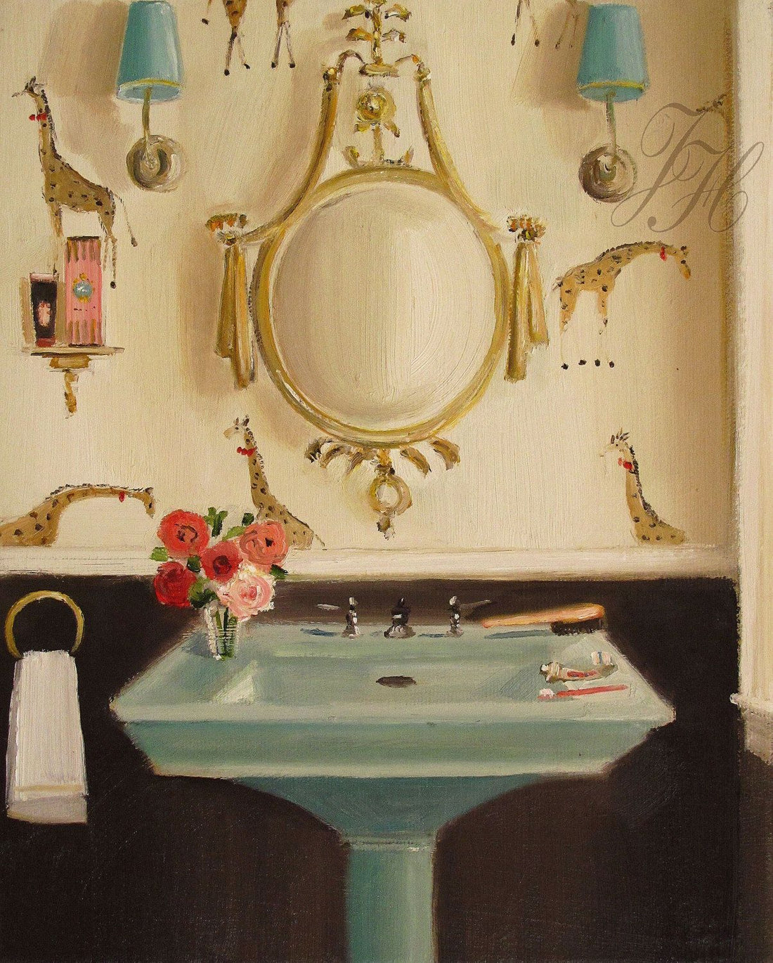 Giraffes Small Art Print