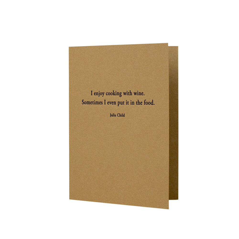 I Enjoy Cooking with Wine Card
