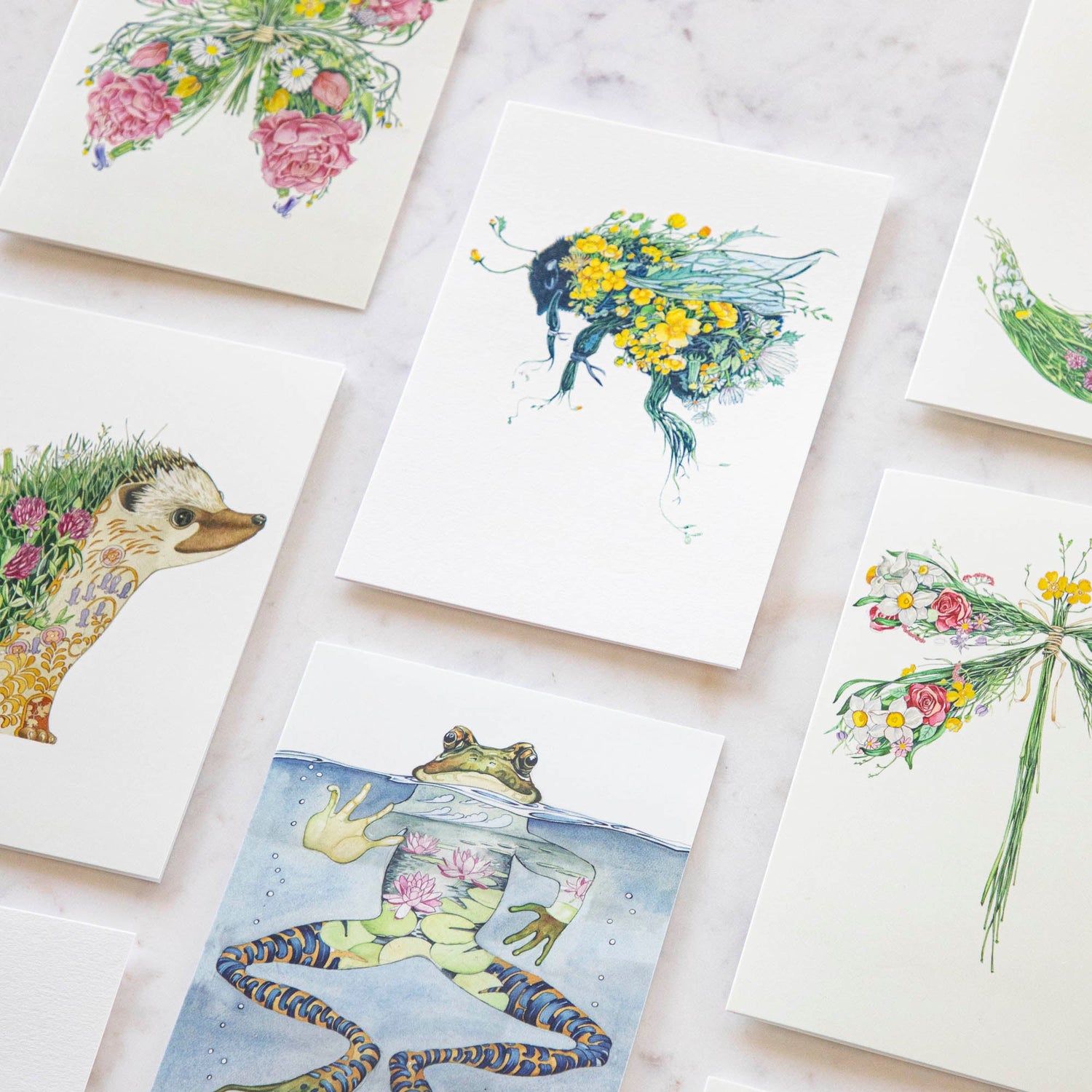 Vicki Sawyer Well Wishes Card Set flat lay.