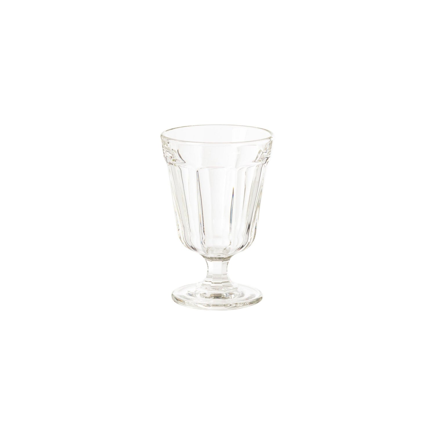 Two Casafina Living Gomos Water Glasses on a wooden table.