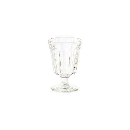 Two Casafina Living Gomos Water Glasses on a wooden table.