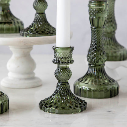 Vintage Green Candlestick