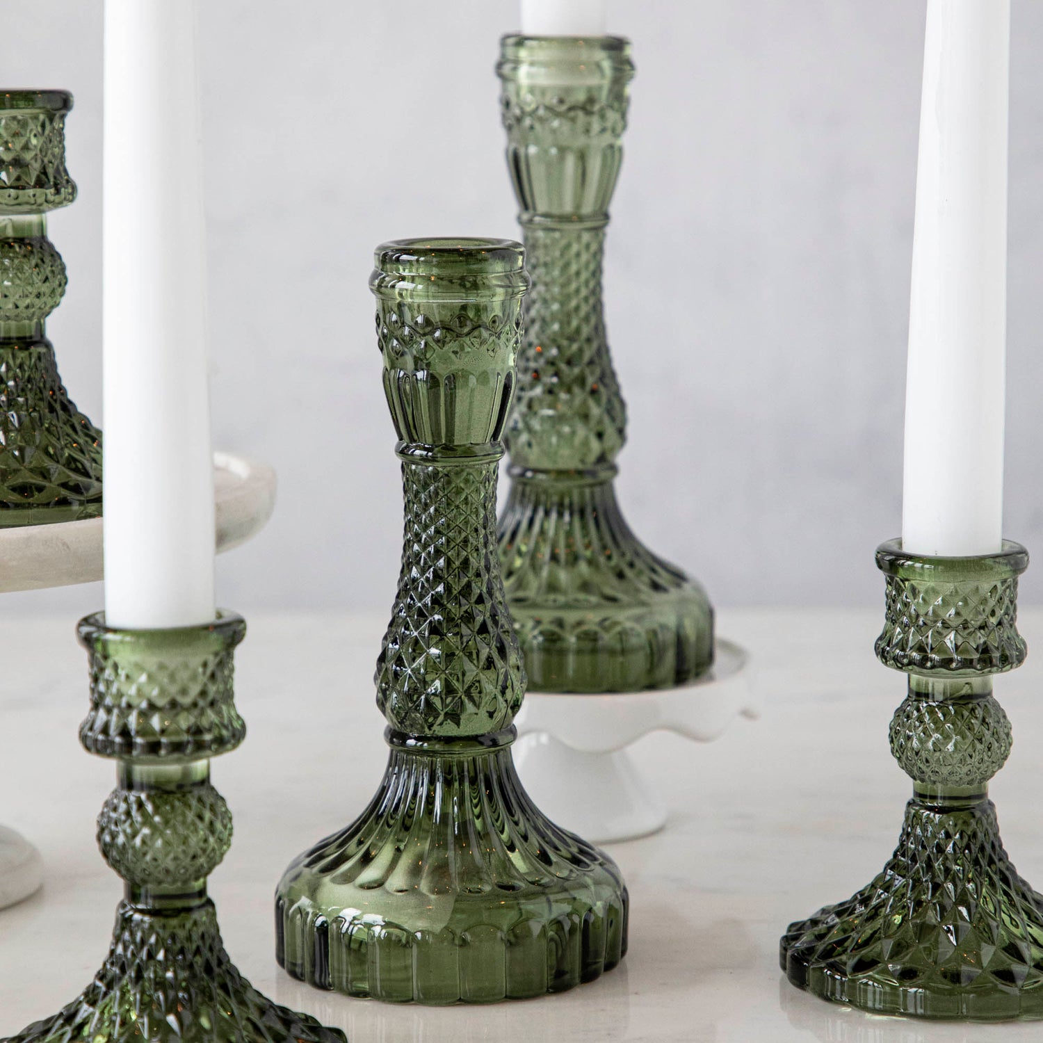 Vintage Green Candlestick