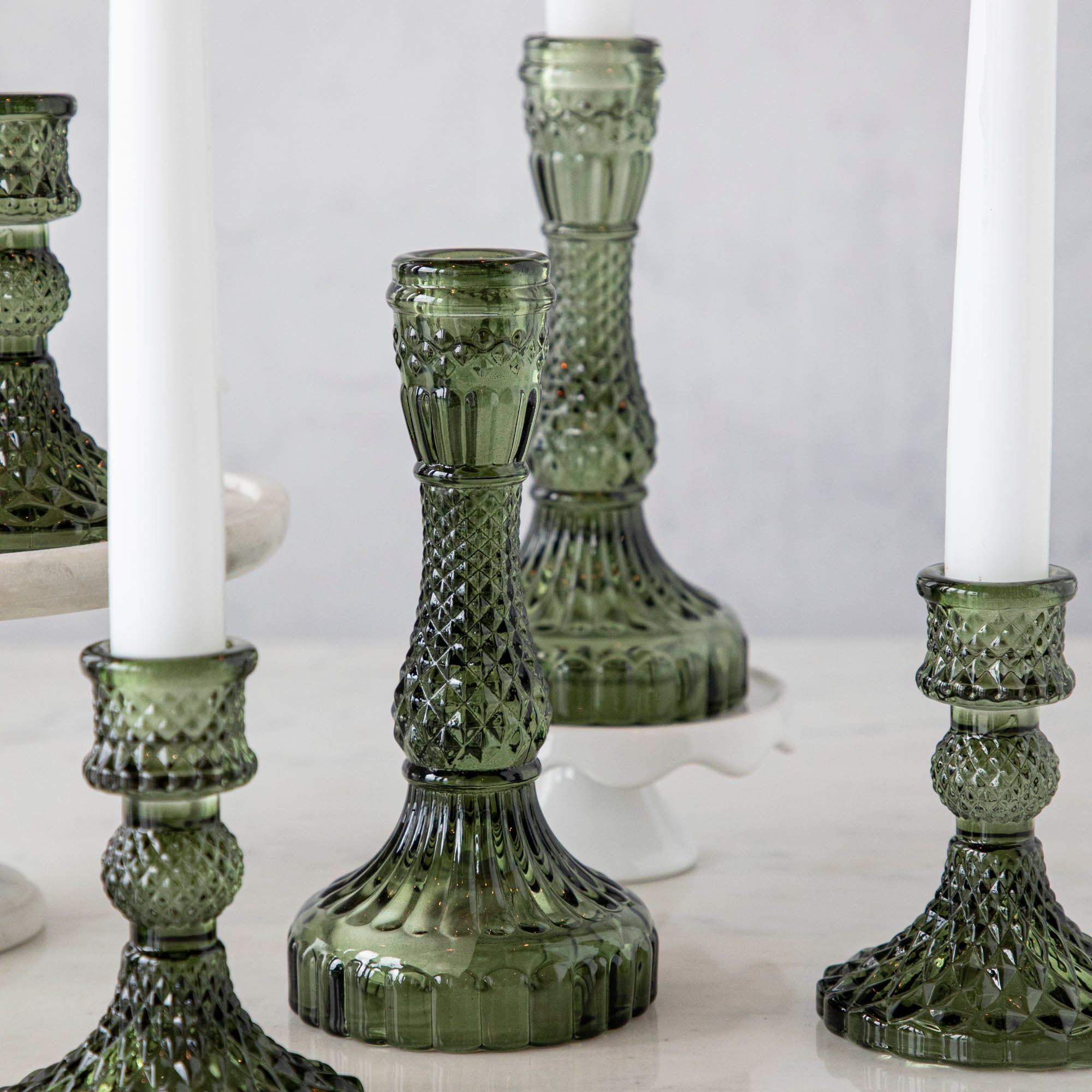 Vintage Green Candlestick