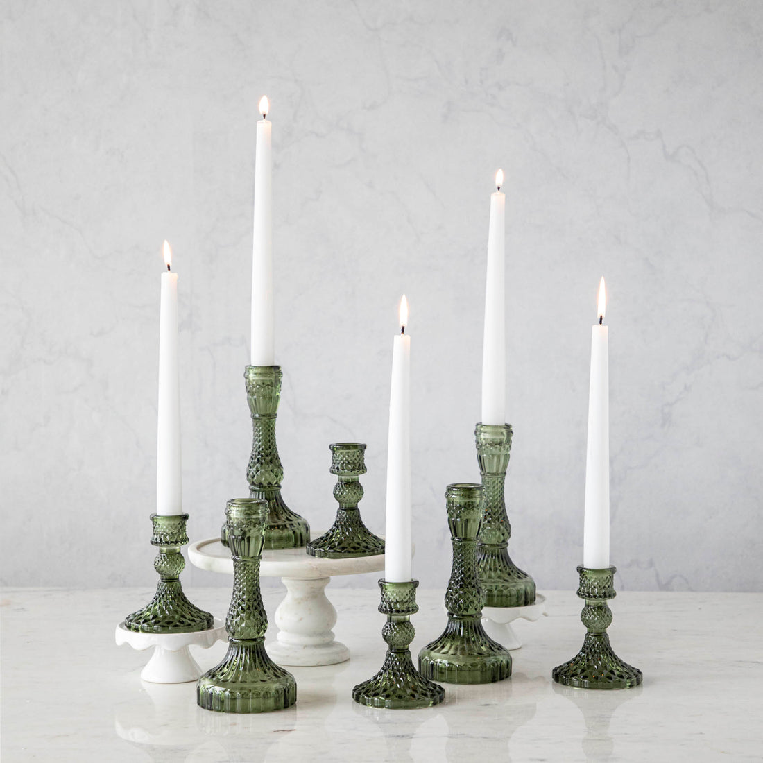 Vintage Green Candlestick