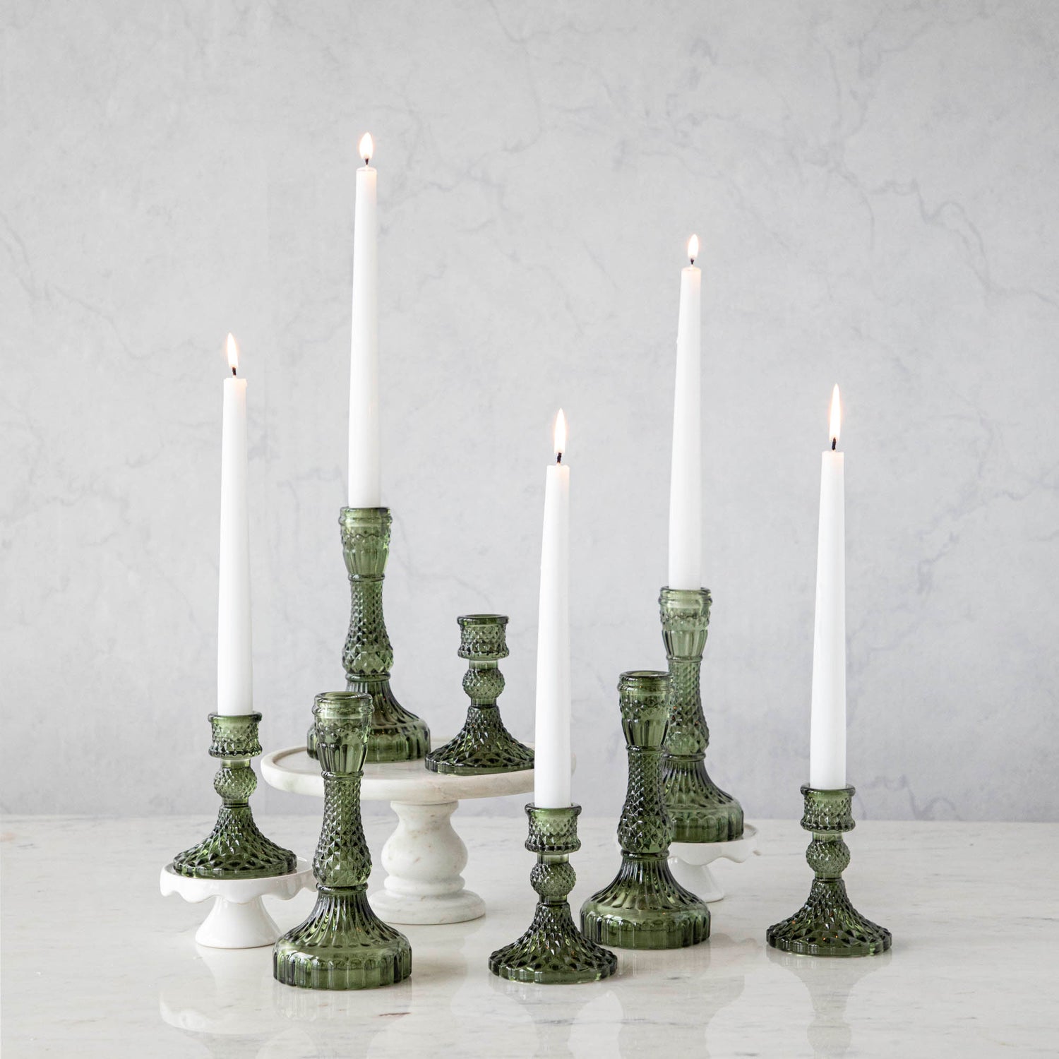 Vintage Green Candlestick