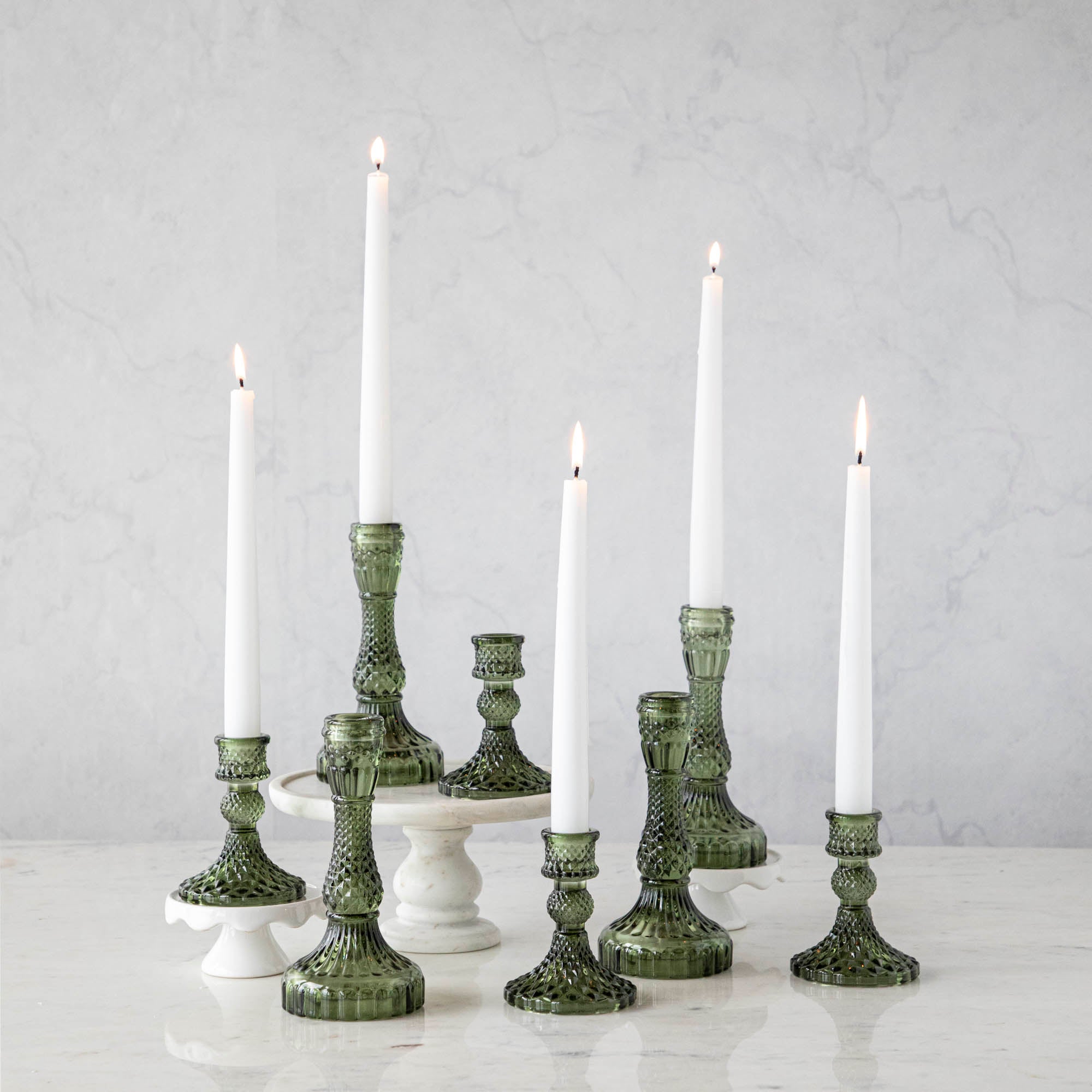 Vintage Green Candlestick