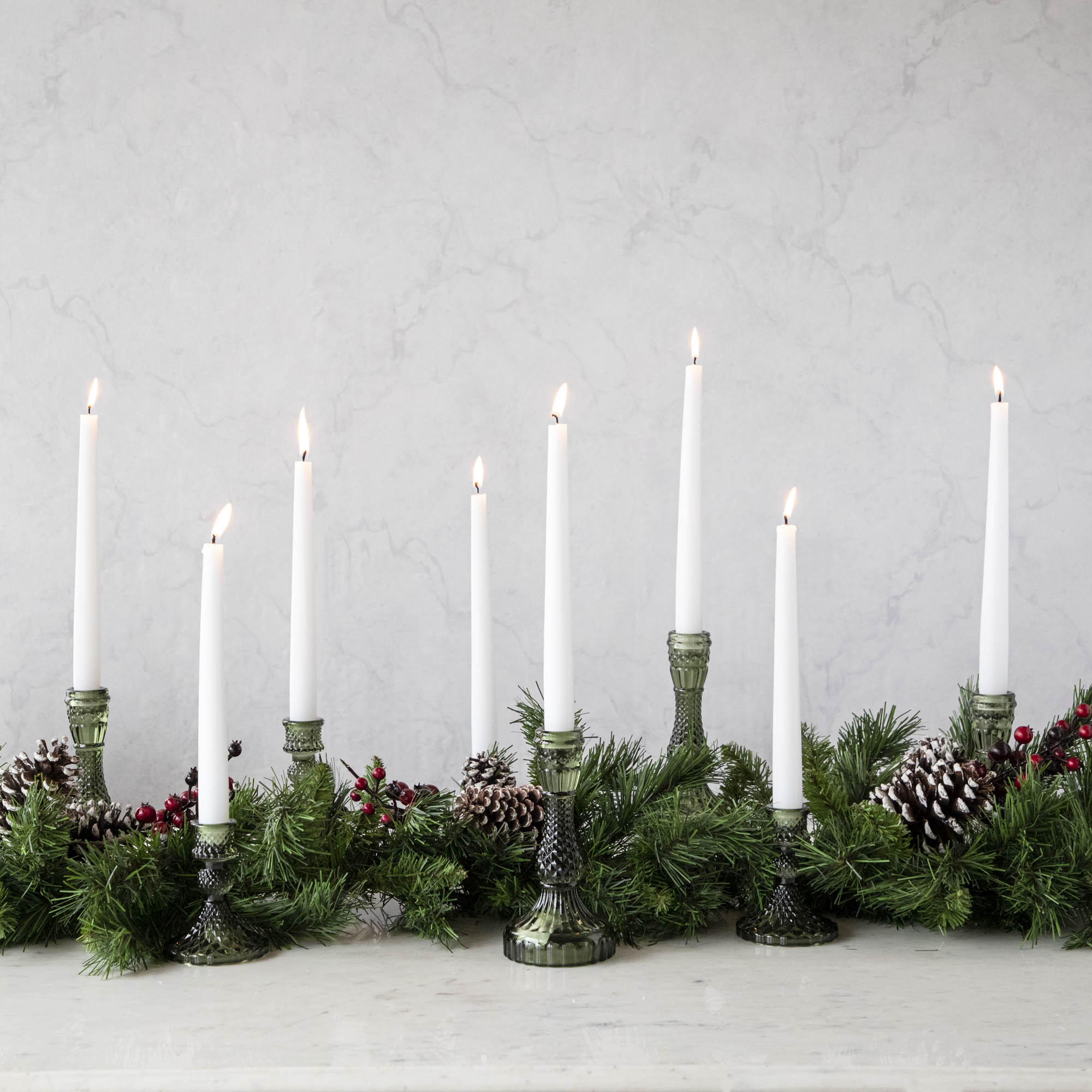 Vintage Green Candlestick