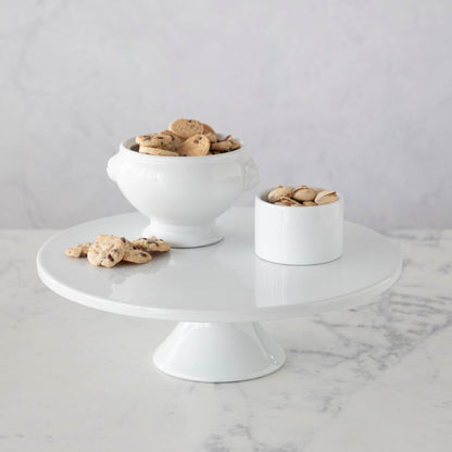 White Porcelain Round Cake Plates