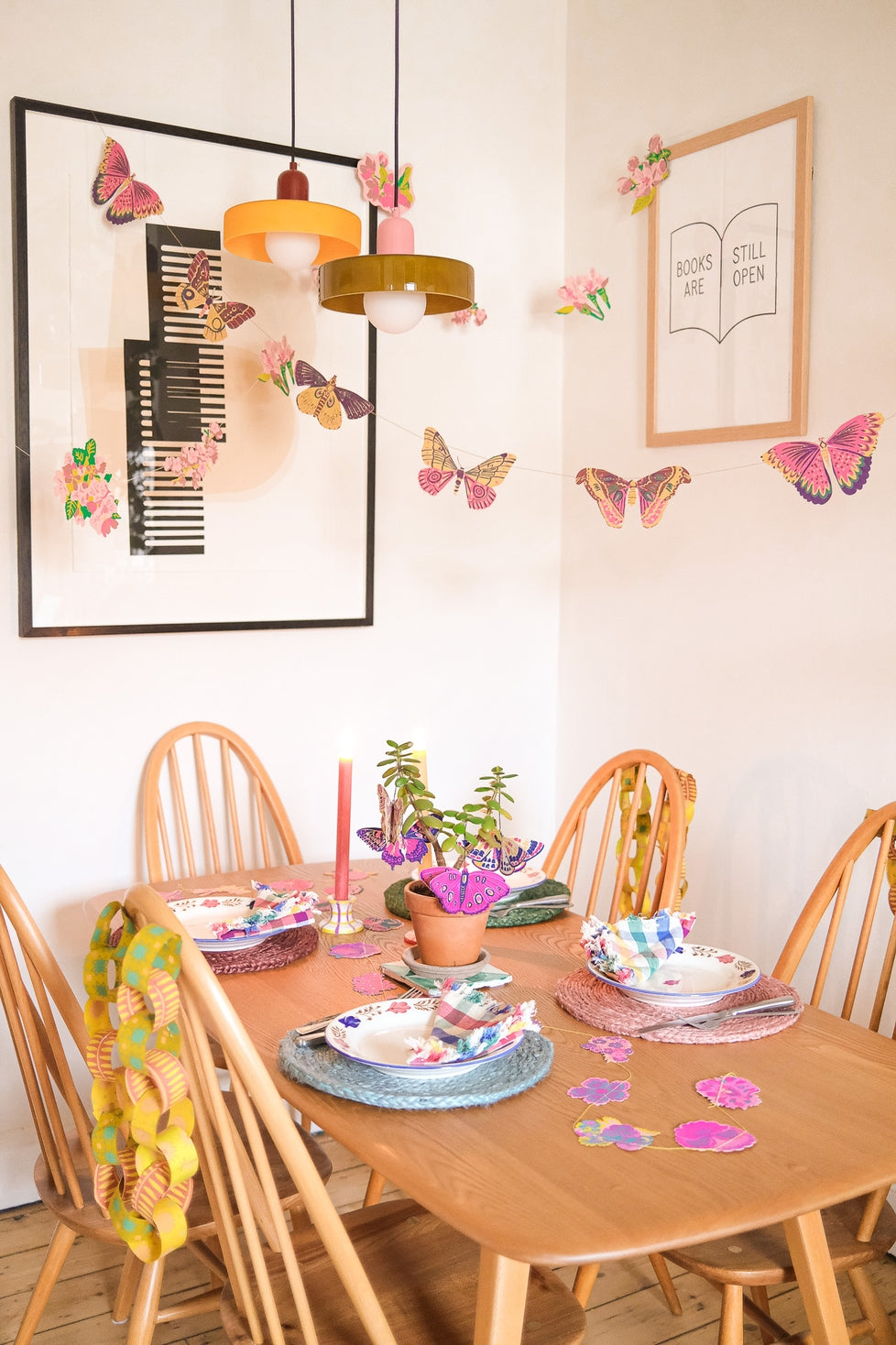 Colorful Butterflies Garland by East End Press. 
