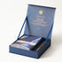 The Butterfly Effect card set featuring blue artwork with a gold butterfly on it. 