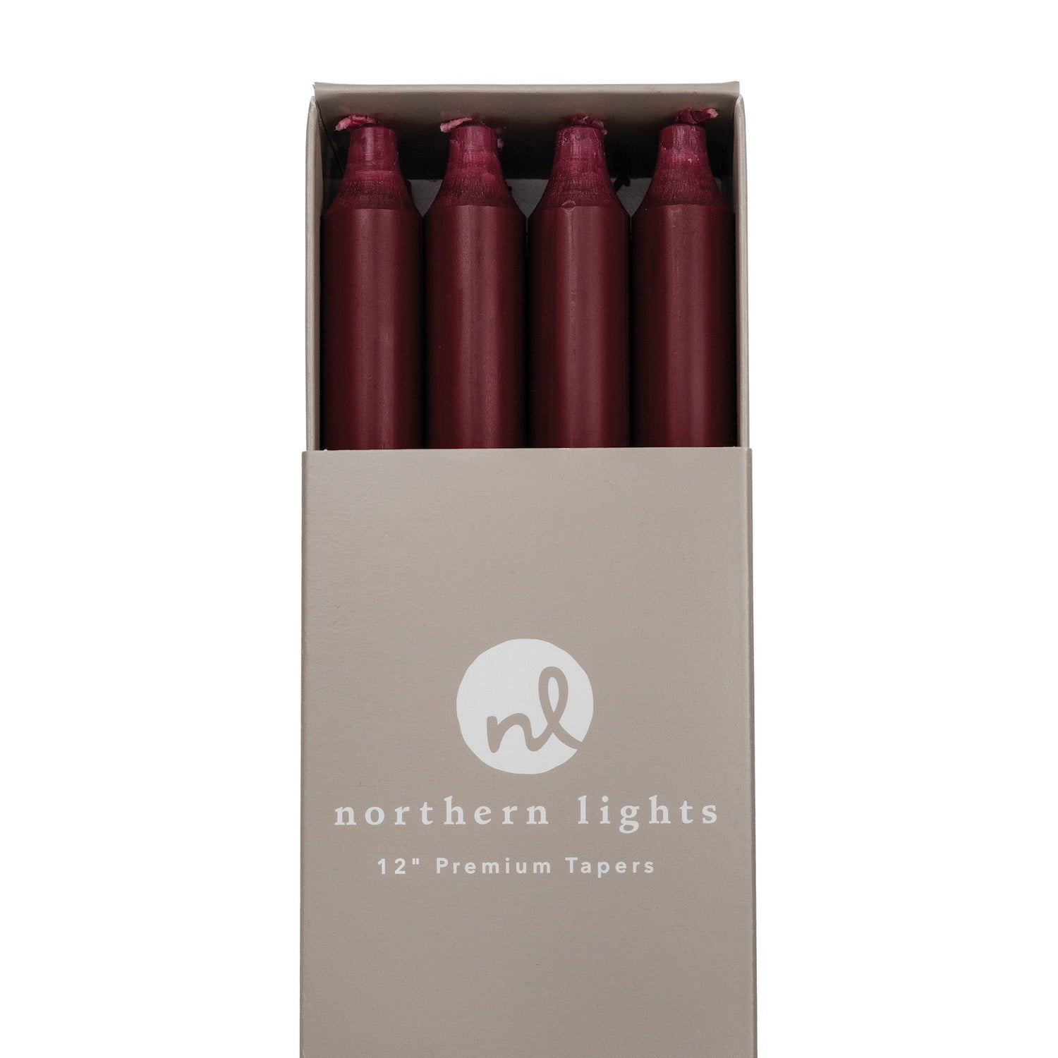 Bordeaux 12&quot; Taper Candle