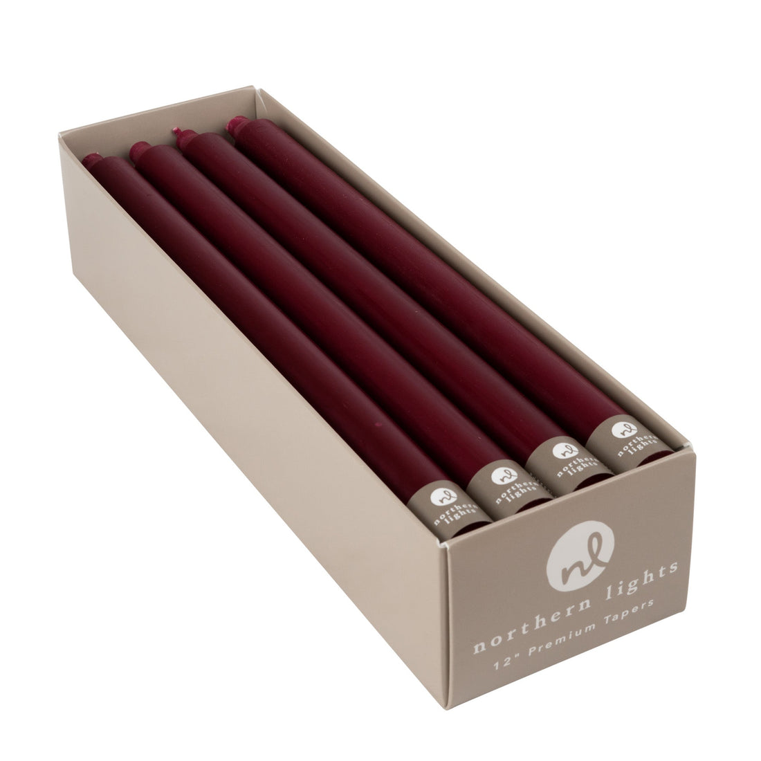 Bordeaux 12&quot; Taper Candle