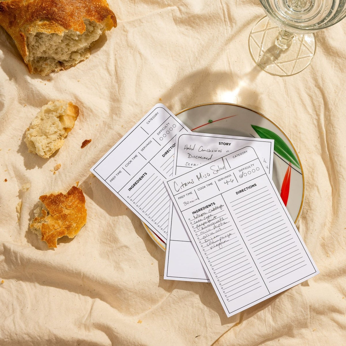 Blackwing 140 Recipe Cards and coordinating pencil.