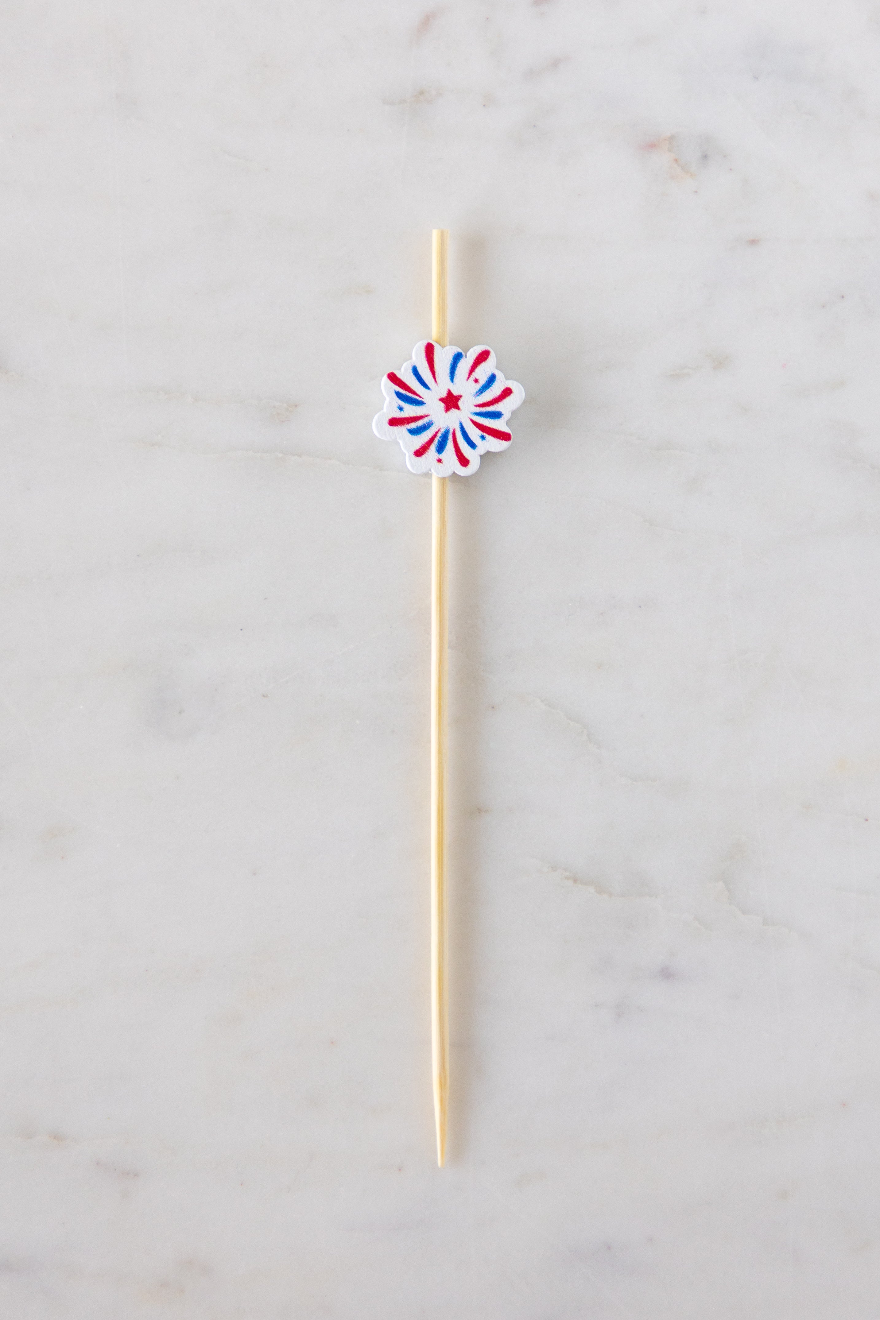 Patriotic firework cocktail/appetizer pick.