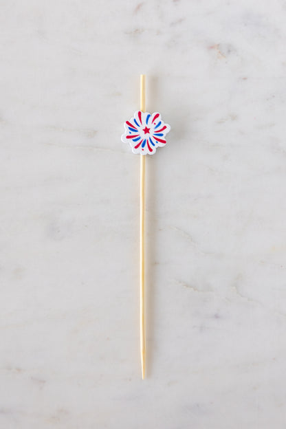 Patriotic firework cocktail/appetizer pick.