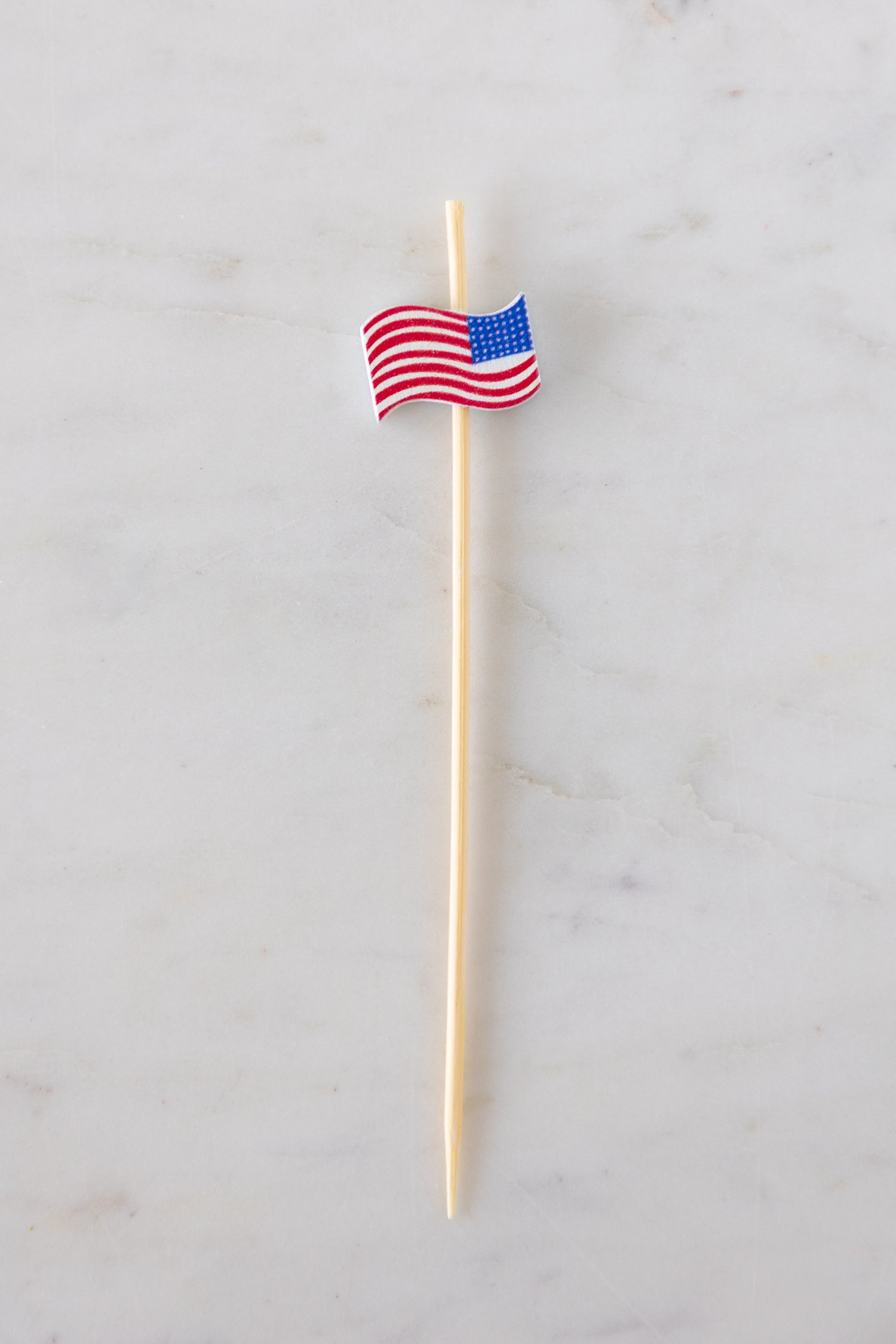 Patriotic flag cocktail/appetizer pick.