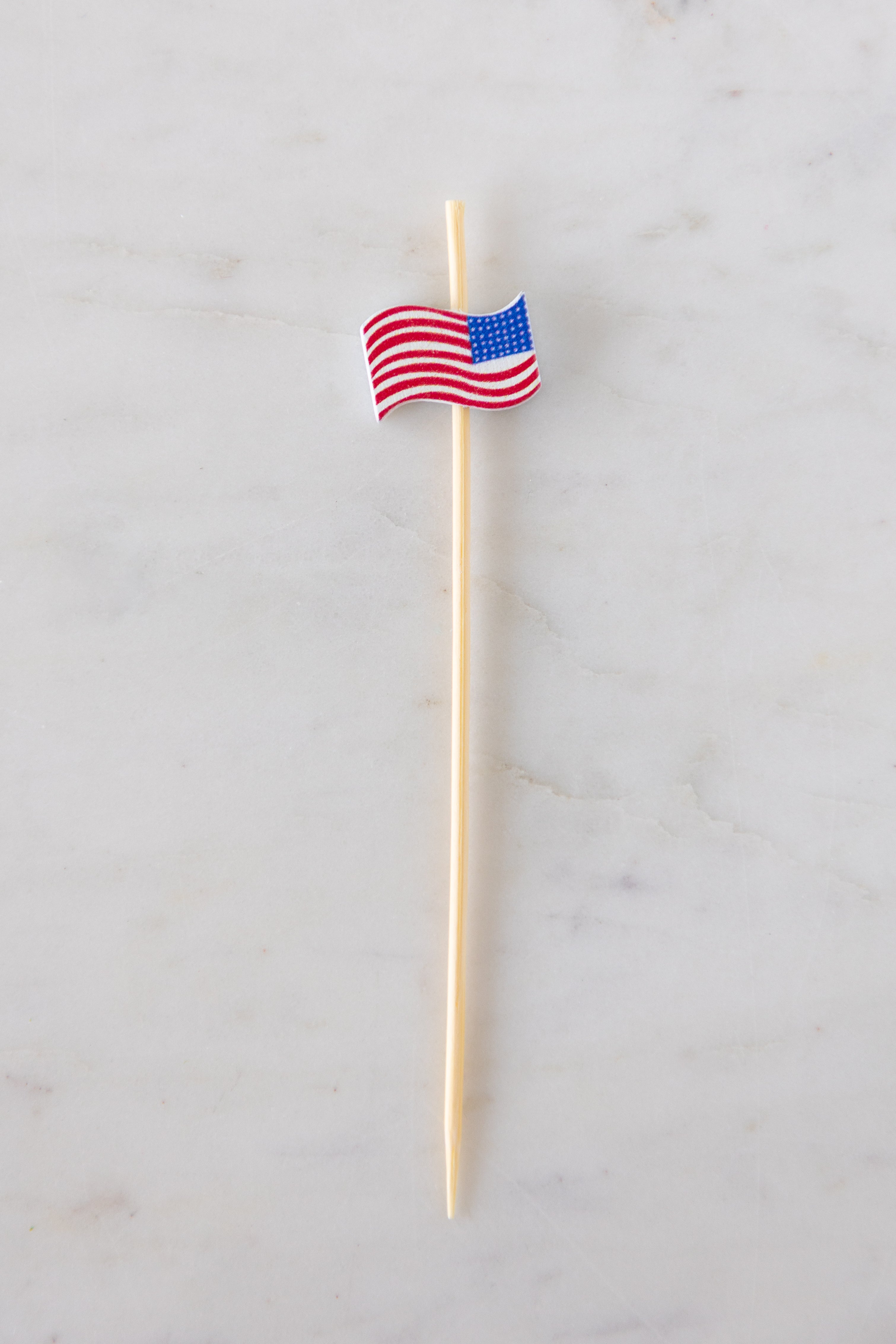 Patriotic flag cocktail/appetizer pick.