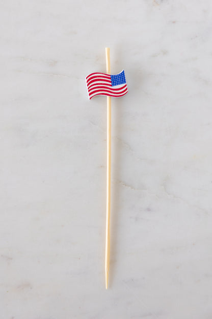 Patriotic flag cocktail/appetizer pick.