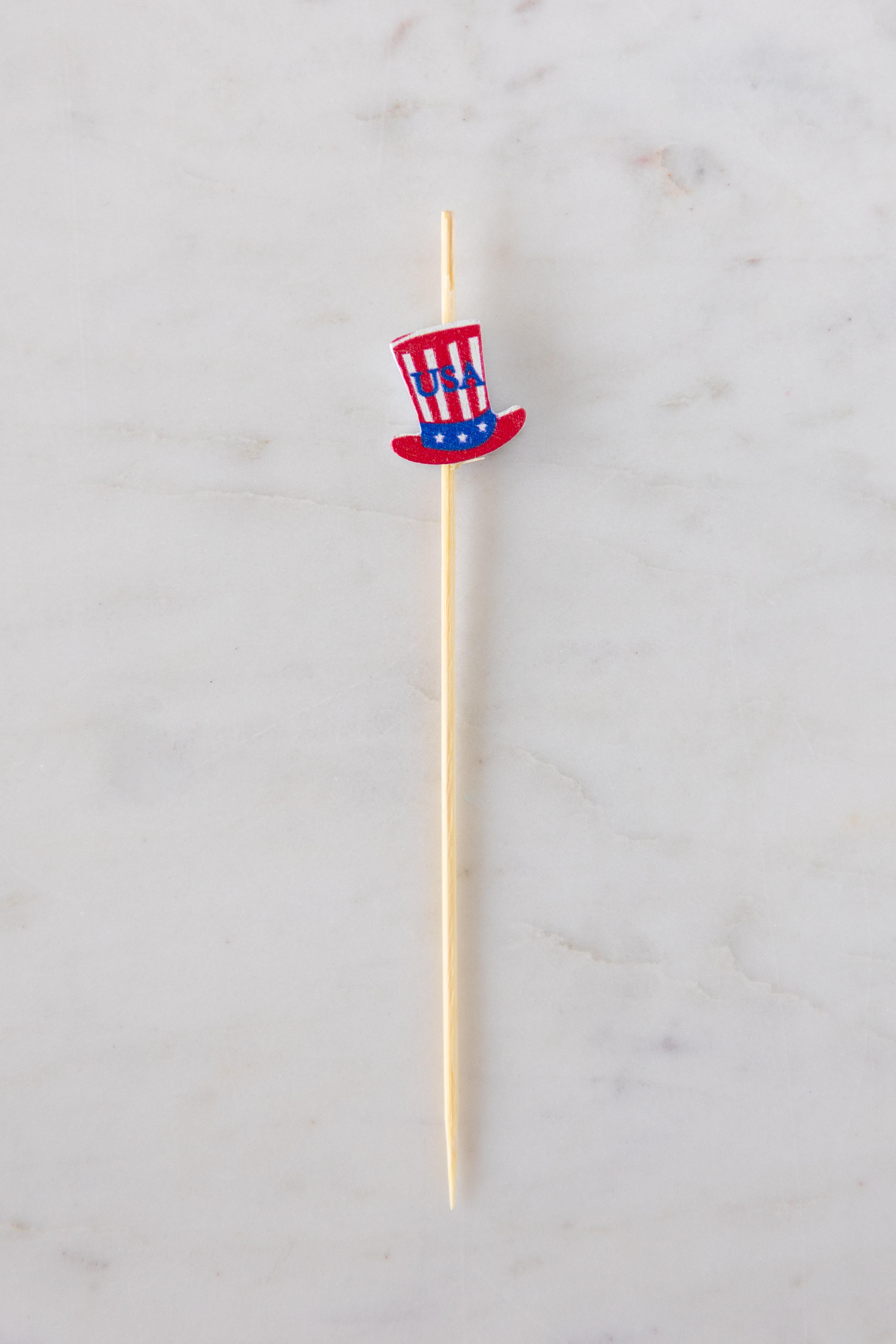 Patriotic hat cocktail/appetizer pick.