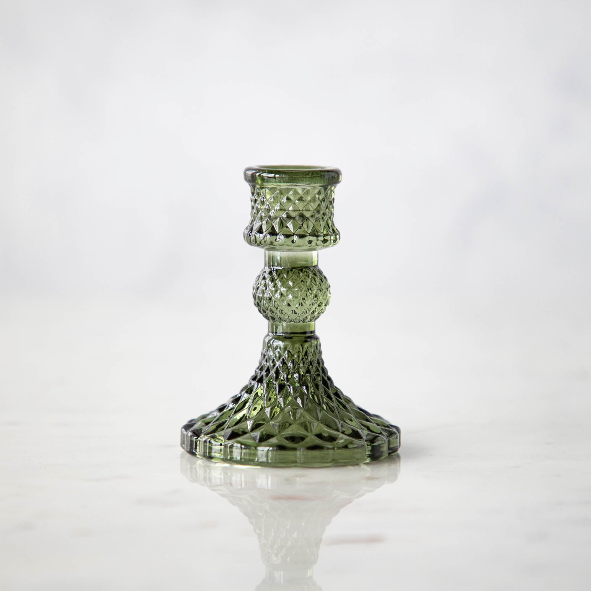 Vintage Green Candlestick
