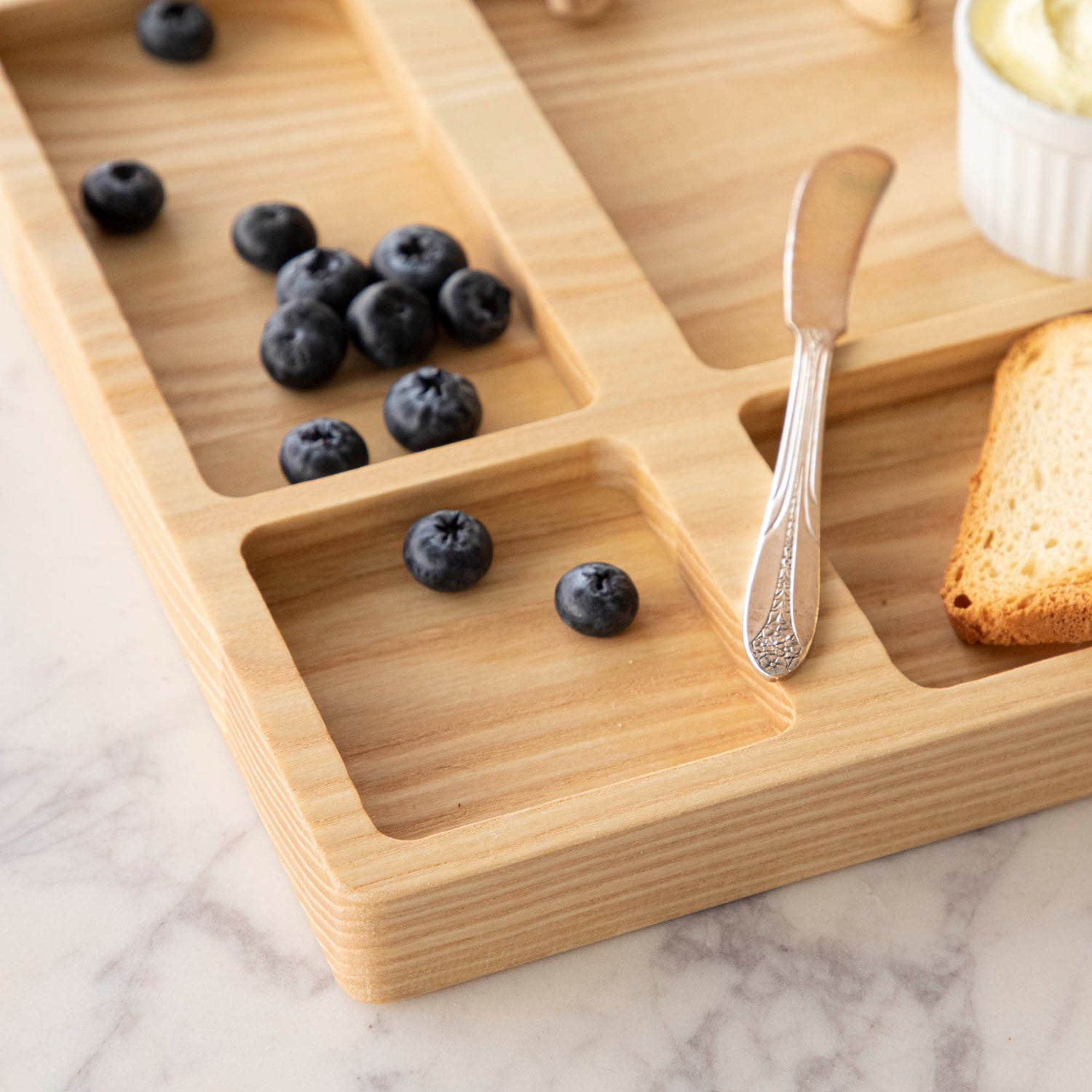 Ash Divided Serving Board