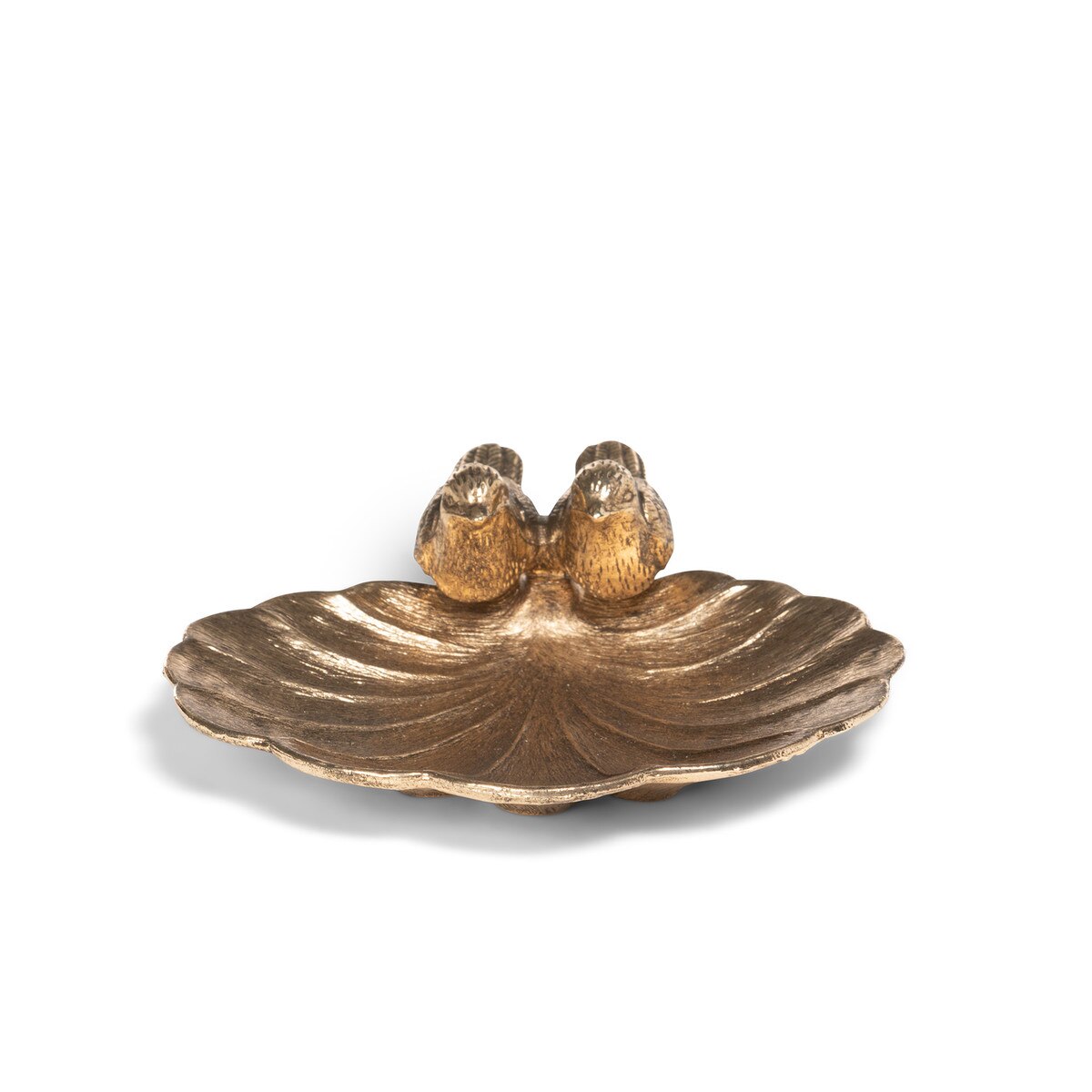 Gilded Perch Pewter Jewelry Dish.