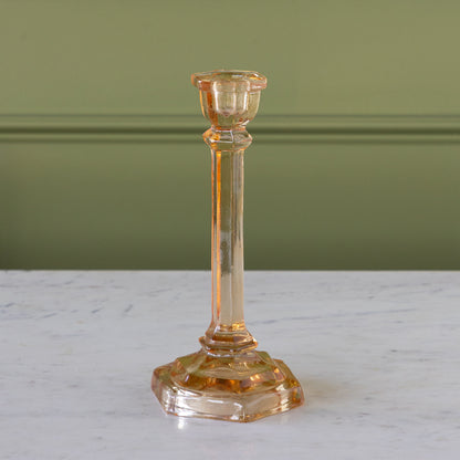 Amber Glass Taper Holder.