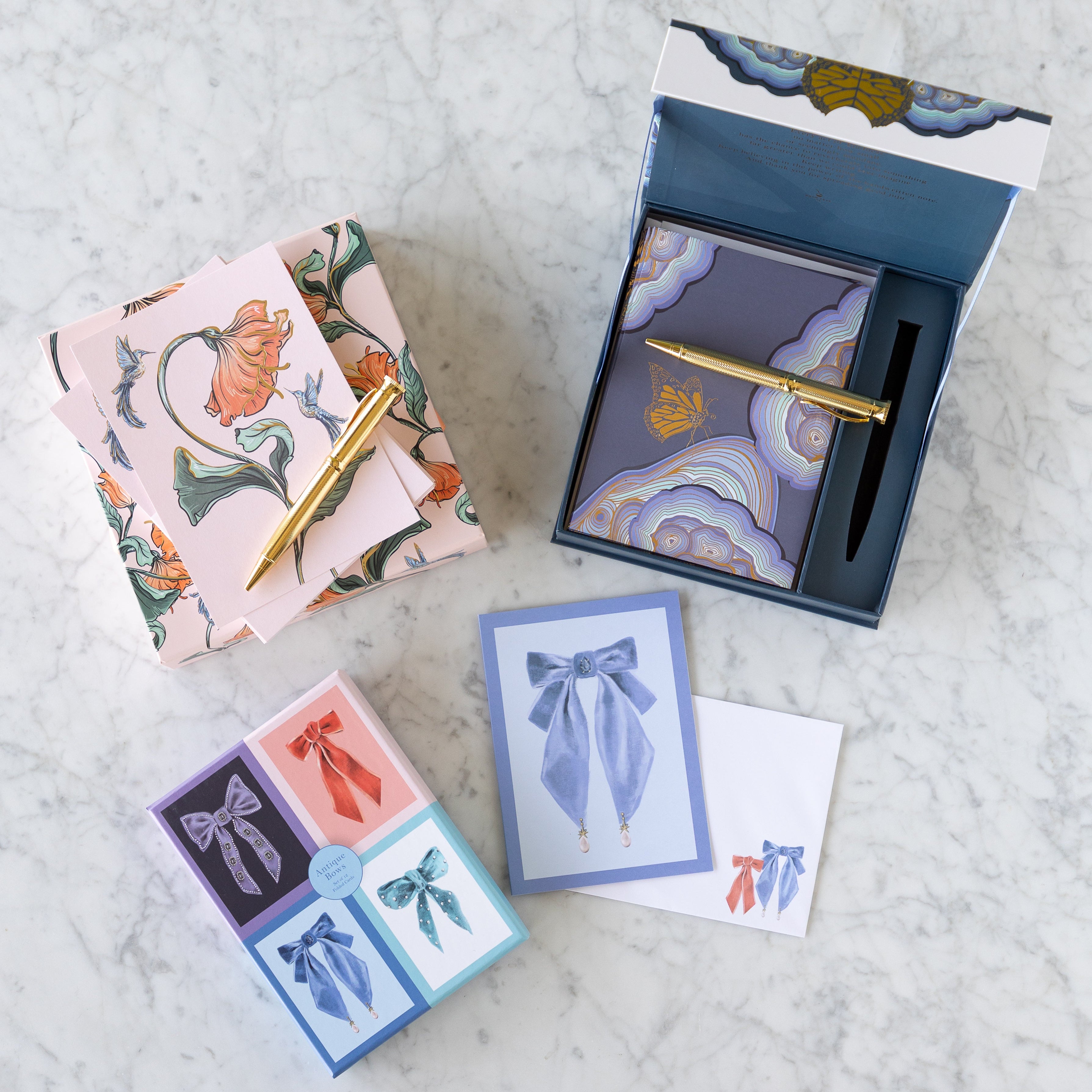 Good Juju Ink stationery sets and note cards.