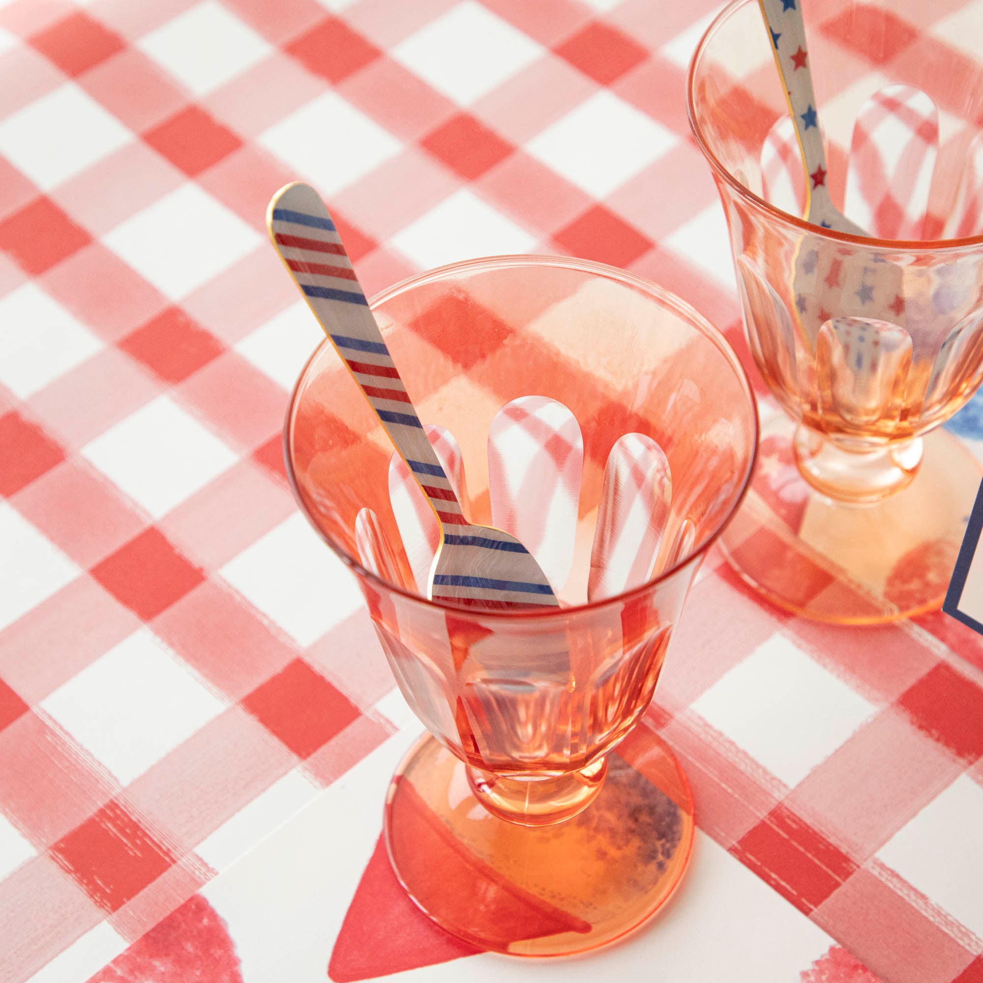 Stainless Steel Americana Spoons, Set of 4
