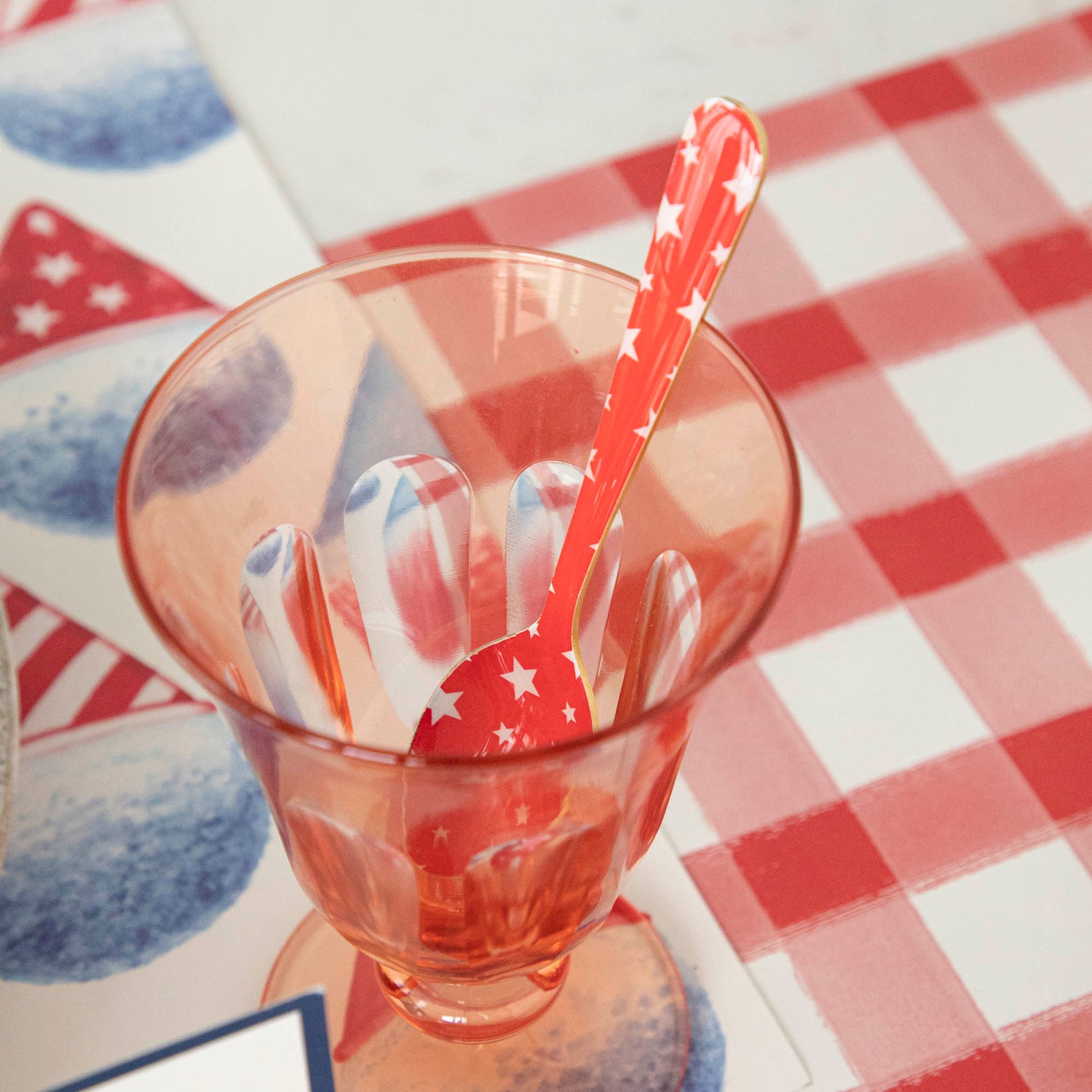 Stainless Steel Americana Spoons, Set of 4