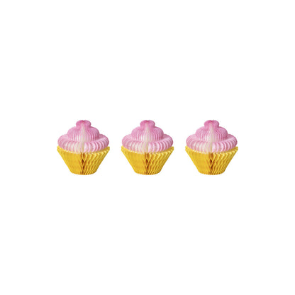 Honeycomb Small Cupcake Set of 3