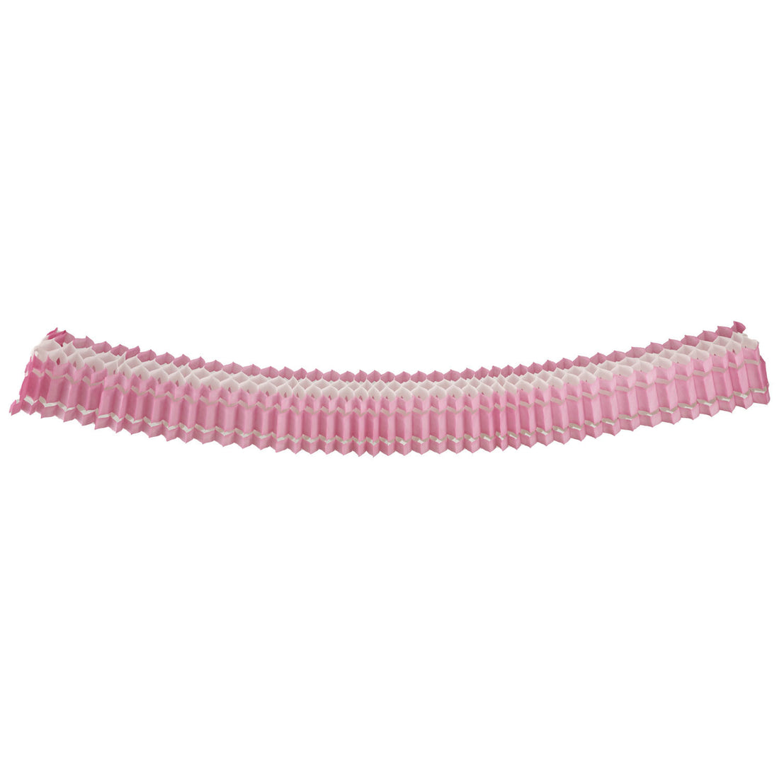 Honeycomb Celebration Garland in layers of pink and white.