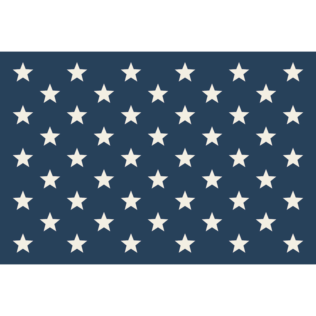 A solid navy blue background containing fifty evenly-spaced white stars; a design identical to the canton of the United States flag. 