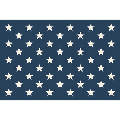 A solid navy blue background containing fifty evenly-spaced white stars; a design identical to the canton of the United States flag. 