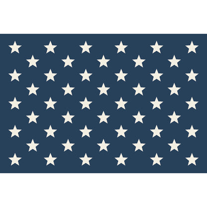 A solid navy blue background containing fifty evenly-spaced white stars; a design identical to the canton of the United States flag. 