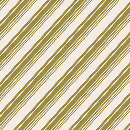 Gold Peppermint Stripe Cocktail Napkins