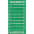 Touchdown Guest Napkin illustrated to look a like a football field with yard lines and "TOUCHDOWN" at the ends of both napkins.