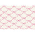 An illustrated lattice pattern made of elegant light pink bows evenly spaced over a white background.